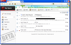 My Opera Mail Inbox