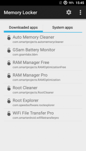 Memory Locker على أندرويد لمنع قتل التطبيقات من قبل مدير الرام