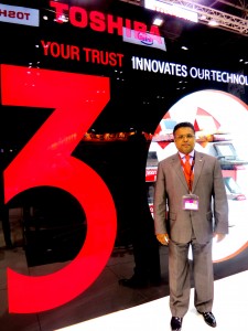 Santosh Varghese at Toshiba Stand