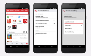 Opera Mini على أندرويد يجلب خيارات جديدة في مدير التحميل وأكثر