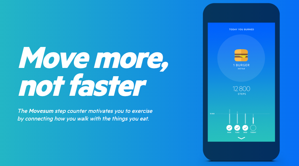 تطبيق Movesum على آيفون يُخبرك كم عدد الخطوات لحرق ما تأكله