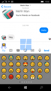 نظرة أكثر قُربًا لتطبيق فيسبوك ماسنجر على ويندوز 10 موبايل