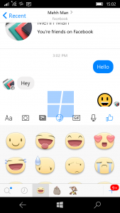 نظرة أكثر قُربًا لتطبيق فيسبوك ماسنجر على ويندوز 10 موبايل