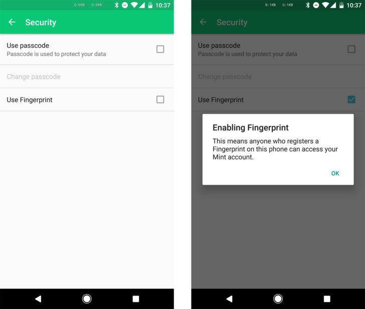تطبيق حساب المصاريف في أندرويد Mint يدعم الآن بصمة الأصبع