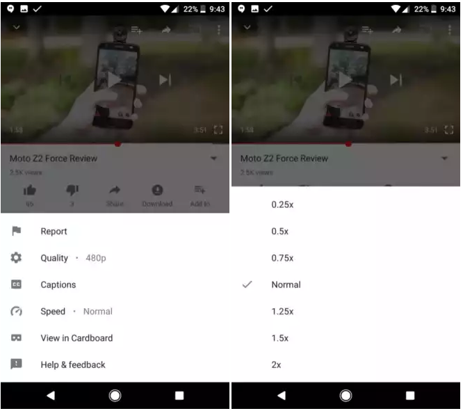 Speed controls are finally being tested in YouTube's Android app