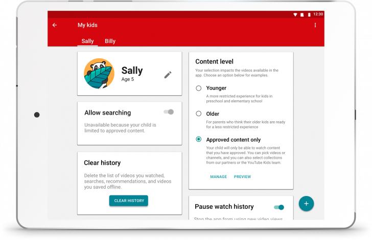 يوتيوب كيدز يحصل على إعدادات محتوى جديدة في أندرويد