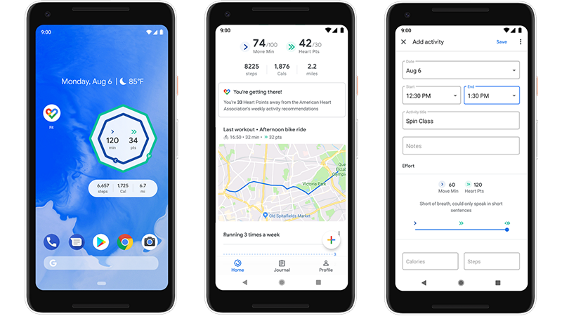 يعرض تطبيق Google Fit الآن آخر تدريباتك على شاشتك الرئيسية