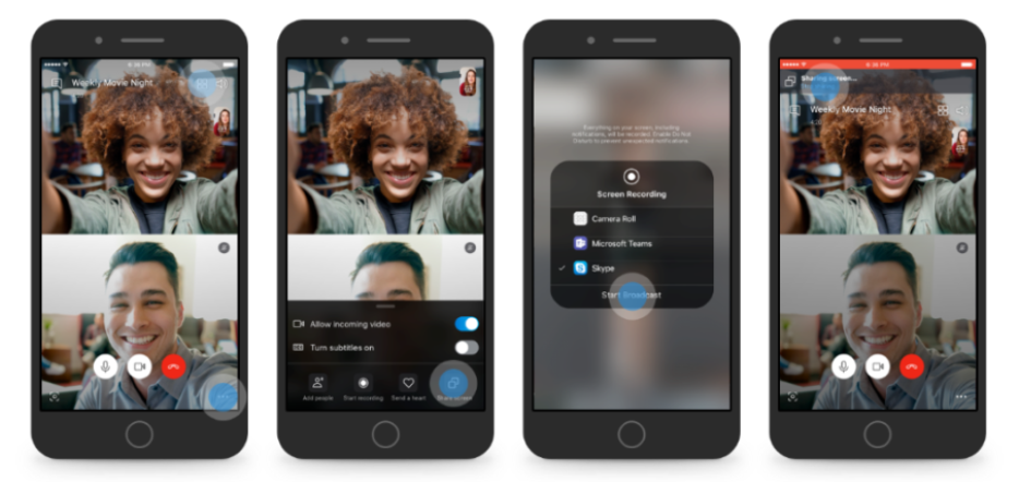 رسميًا تطبيق سكايب يدعم ميزة مشاركة الشاشة على أندرويد و iOS