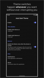 جديد التطبيقات: Automatic Dark Theme لجدولة الوضع المظلم والضوء على أندرويد 10