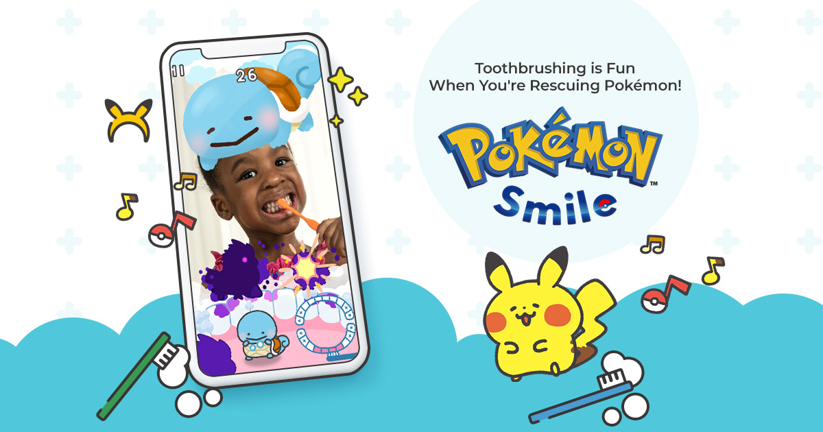 تطبيق Pokémon Smile لتحفيز الصغار على تنظيف أسنانهم من خلال اللعب