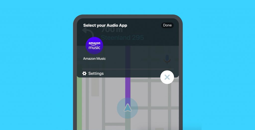 خدمة أمازون ميوزك تتكامل الآن مع خدمة التنقل Waze